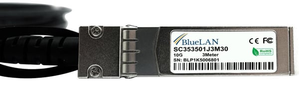 Miniatyrbild 3 av 5: BlueOptics SFP-10G-CU-1M-NE-BL InfiniBand och fiberoptisk kabel SFP+ Svart, Silver