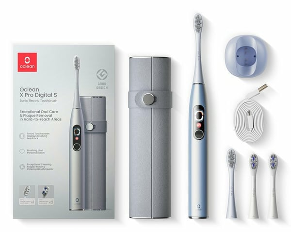 Oclean X PRO DIGITAL SET Voksen Sonisk tandbørste Sølv