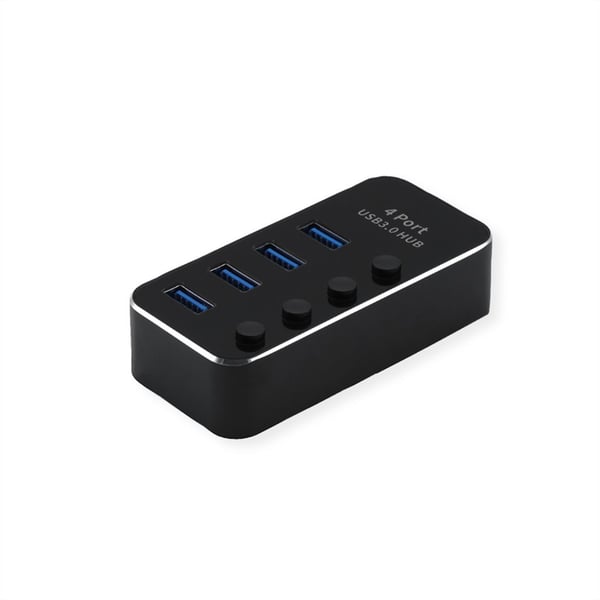 ROLINE 14.02.5056 gränssnittshubbar USB 3.2 Gen 1 (3.1 Gen 1) Type-A 5120 Mbit/s Svart