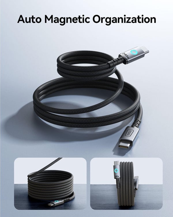 INIU C22-P1 USB-kablar USB C 240 W Svart