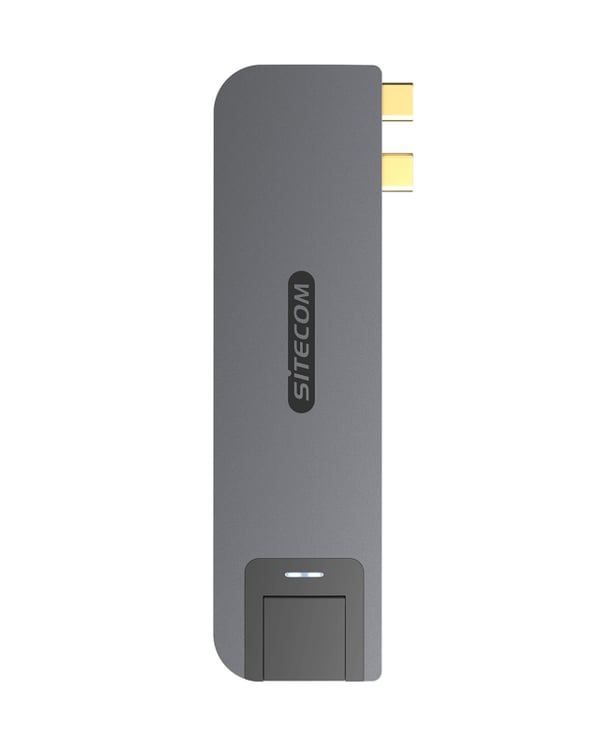 Sitecom AC-1002 gränssnittshubbar USB Type-C 10000 Mbit/s Svart, Grå