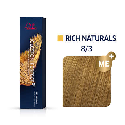 Pikkukuva 3 / 3: Wella Koleston Perfect Me+ Rich Naturals Hiusväri 8/3 60 ml