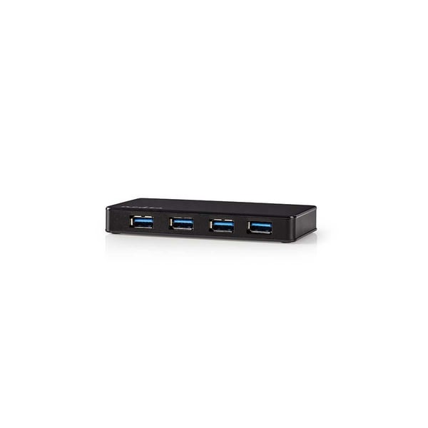 Miniatyrbild 1 av 6: Nedis UHUBU3420BK gränssnittshubbar USB 3.2 Gen 1 (3.1 Gen 1) Micro-B Svart