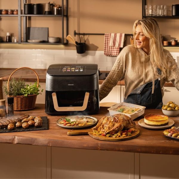 Miniatyrbild 2 av 16: Cecotec Cecofry&Grill Smokin' 11000 Plus Single 11 l Fristående 2900 W Varmluftsfritös Svart