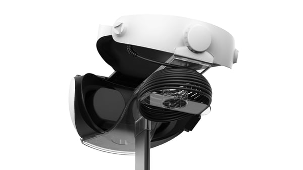 Maxx Tech MXT-PSVRCS Smart bærbart (wearable) tilbehør Opladerstativ Sort, Transparent, Hvid