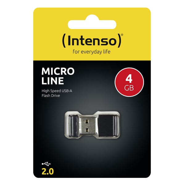 Intenso Micro Line USB-sticka 4 GB USB Type-A 2.0 Svart
