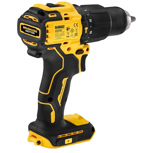 Miniatyrbild 3 av 6: DeWALT DCD709N-XJ borr 1650 RPM utan nyckel 1,2 kg Svart, Gul