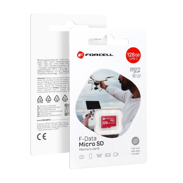Miniatyrbillede 1 af 5: Forcell 5903396324741 hukommelseskort 128 GB MicroSD UHS-I Klasse 10