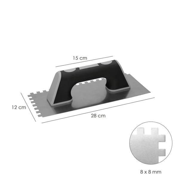 Wolfpack Peine Profesional Mango Polipropileno 280x120 mm. Dientes 8 x 8mm.