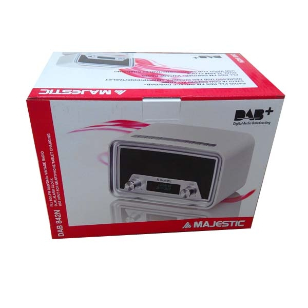 Miniatyrbillede 2 af 2: New Majestic DAB-842N Ur Digital Sort, Hvid