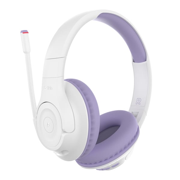 Pikkukuva 1 / 5: Belkin SOUNDFORMINSPIRE OVEREAR HEADSET LAV Kuulokkeet Langallinen & langaton Pääpanta Puhelut/Musiikki USB Type-C Bluetooth Laventeli, Valkoinen