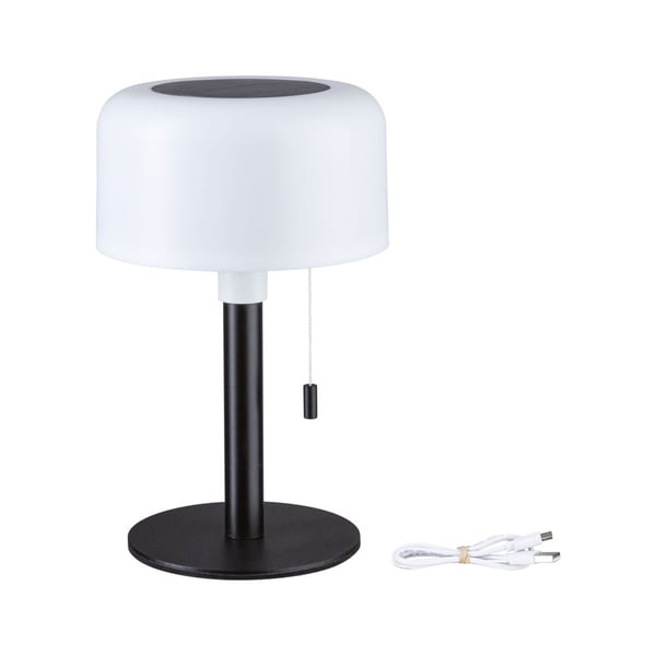 Paulmann Solar Bartja bordlampe Ikke-udskiftelig pære(r) 1,6 W LED Sort, Hvid