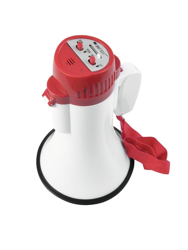 Omnitronic 80710920 megafoner Inomhus / utomhus 10 W Röd, Vit