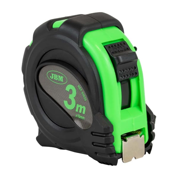 JBM 53025 målebånd 3 m Plast Sort, Grøn