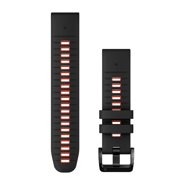 Miniatyrbillede 1 af 2: Garmin QuickFit Band Sort, Rød Silikone