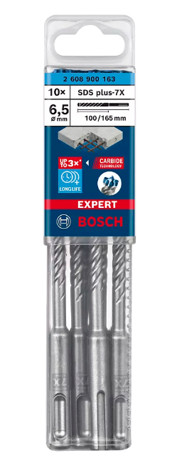 Bosch Expert SDS plus-7X Hammer drill bit 10 kpl
