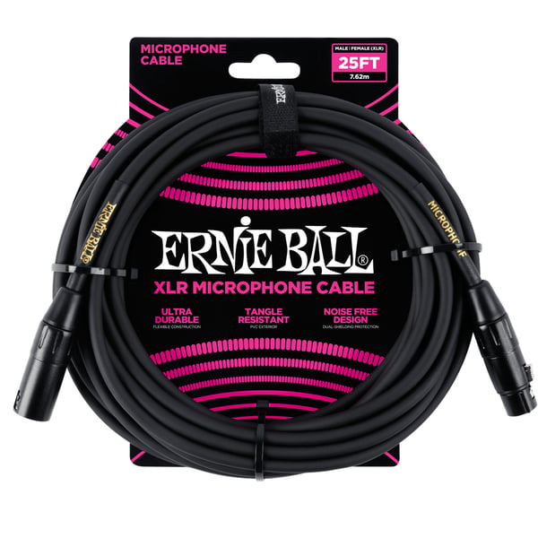 Miniatyrbild 1 av 2: Ernie Ball P06073 ljudkabel 7,62 m XLR Svart