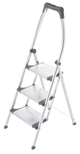 Hailo LivingStep Plus Trappestige Aluminium, Sort