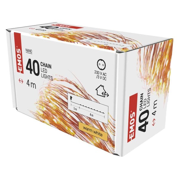 Emos ZY1910T kædelys 4 m 40 Lampe( r) LED