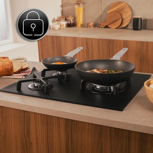 Cecotec Bolero Squad G 3400S Nano Glass Sort Indbygget 58 cm Gaskomfur 3 zone(s)