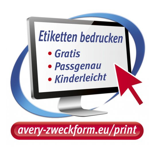 Miniatyrbillede 5 af 12: Avery 3424-200 selvklæbende etiket Rektandel Permanent Hvid 2400 stk