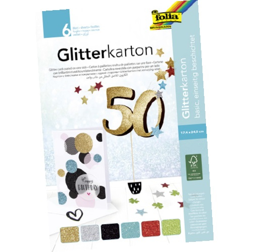 Miniatyrbild 1 av 3: Folia 85139 hårdpapp 6 ark 300 g/m ^