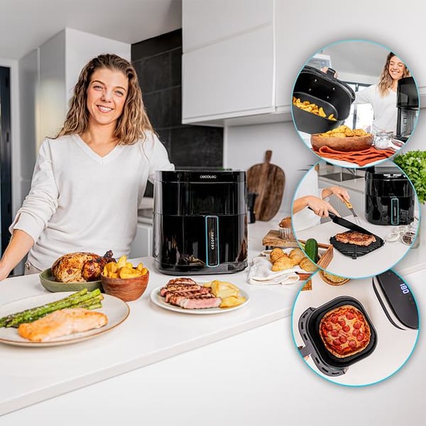Cecotec 03292 frituregryde Enkelt 6 L Enkeltstående 2200 W Varmluftsteger Sort