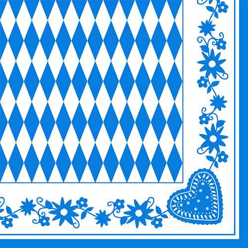 Miniatyrbild 1 av 2: Papstar 84489 pappersnäsdukar Mjukpapper Blå, Vit 50 styck