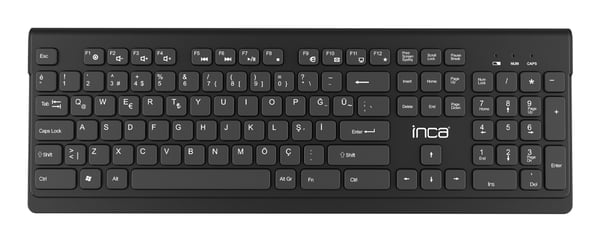 Inca IWS-519 tastatur Mus inkluderet Kontor RF trådløst Sort