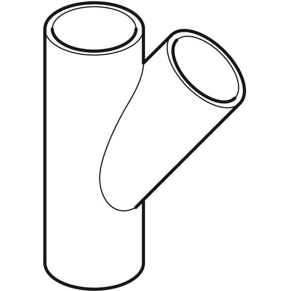 PE T-STYKKE SKRÅ 45GR.D75/40
