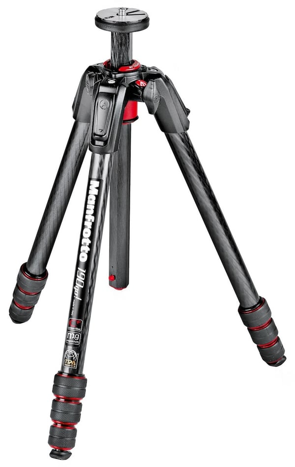 Miniatyrbild 1 av 6: Manfrotto MT190GOC4 stativ Digital/film kameror 3 ben Svart, Röd