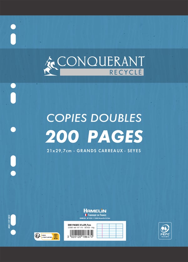 Conquerant 400157175 selvklæbende huskeseddel Rektandel Hvid 200 ark Conquerant 400157175 selvklæbende huskeseddel Rektandel Hvid 200 ark