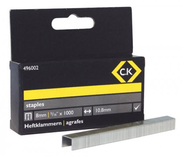 C.K Tools 496003 häftklamrar Häftklammersats 1000 klammer C.K Tools 496003 häftklamrar Häftklammersats 1000 klammer