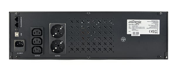 Miniatyrbillede 5 af 6: Gembird UPS-RACK-2000 UPS-enhed Interaktivt indgangsstik 2 kVA 1200 W 4 AC stikkontakt(er)