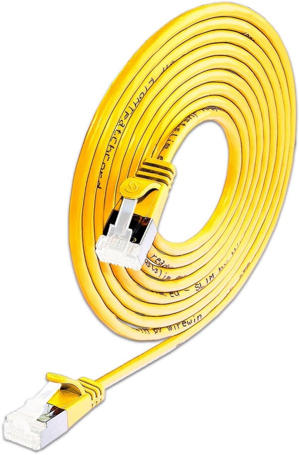 SLIM Patchcords PKW-LIGHT-STP-K6A 0.15 GE nätverkskablar Gul 0,15 m Cat6 F/UTP (FTP)