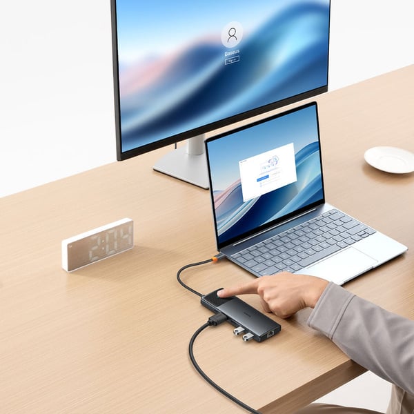 Pikkukuva 8 / 9: Baseus B00061800123-00 keskitin USB Type-C 10000 Mbit/s Musta