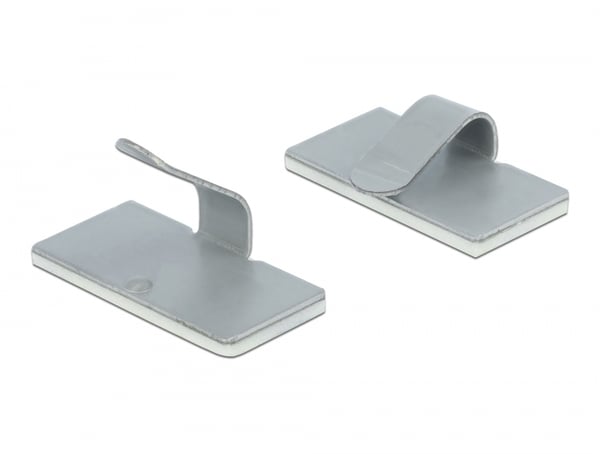Miniatyrbillede 2 af 3: DeLOCK 60184 kabelholder Satin stål 10 stk