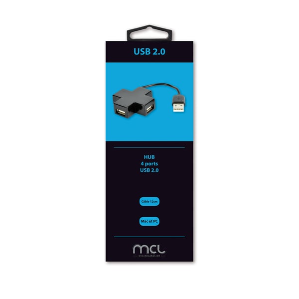 Pikkukuva 4 / 4: MCL USB2-MX104/N keskitin USB 2.0 480 Mbit/s Musta