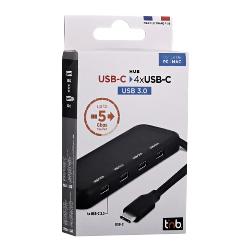 Pikkukuva 4 / 5: T'nB TCHUB4USBC keskitin USB Type-C 5000 Mbit/s