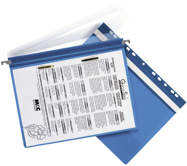 Durable 2561-06 hængemappe Plast A4 Blå, Transparent 1 stk