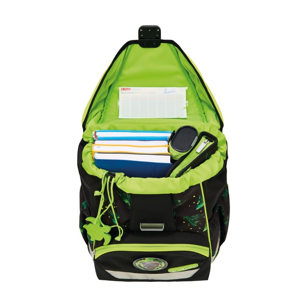 Herlitz UltraLight XL Plus Explorer skoletaskesæt Dreng Polyester Sort, Grøn