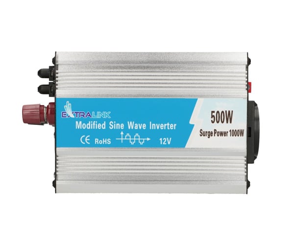 Extralink CAR VOLTAGE CONVERTER 12V - 230V, 500W, MODIFIED SINUS OPIM-500W eladaptrar Universal Aluminium