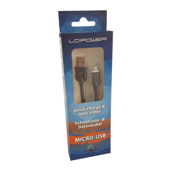 LC-Power LC-C-USB-MICRO-1M-6 USB-kabel USB A Micro-USB B Sort