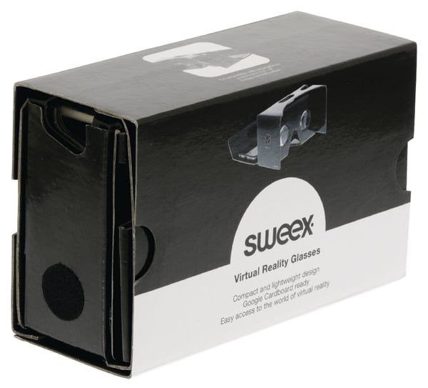 Pikkukuva 13 / 13: Sweex SWVR100 virtuaalilasit Älypuhelinpohjainen kypäränäyttö Musta