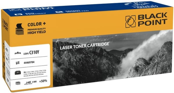 Black Point tonerkassett LCBPOC310Y gul ersättning för 44469704 (BLOCK310YEBW)