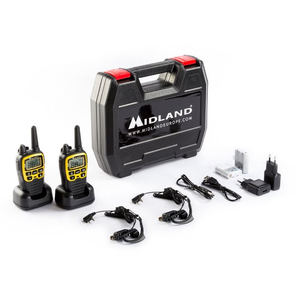 Midland XT70 Adventure radiopuhelin 93 kanavaa 433.075 - 446.09375 MHz Musta, Keltainen