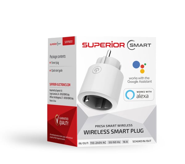 Miniatyrbillede 2 af 2: Superior Electronics SUPiPW001 smart stik Hvid