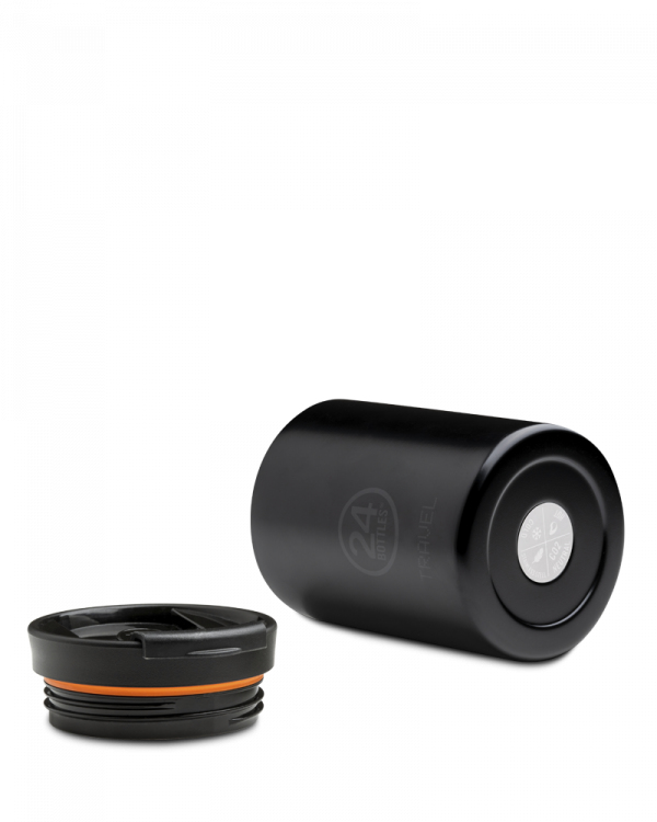 24Bottles Travel Tumbler 350 ml Sort Rustfrit stål