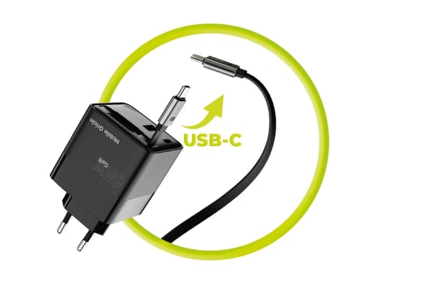 Mobile Origin MO-65WDCH-PW2 oplader til mobil enhed Universel Sort Vekselstrøm Hurtig opladning Indendørs