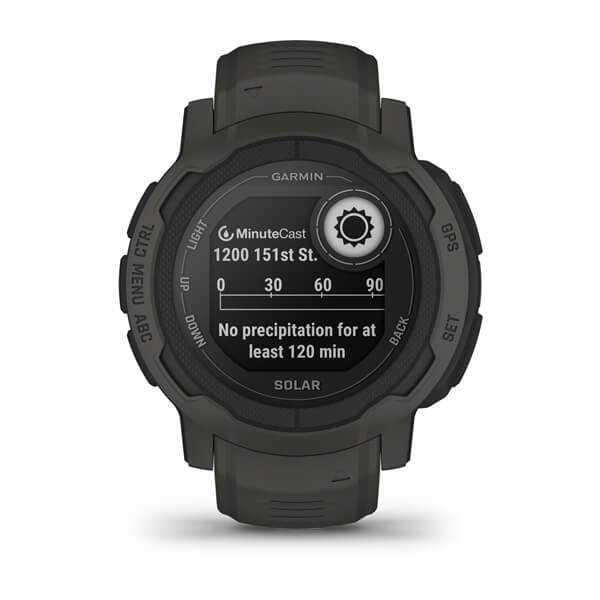Garmin Instinct 2 Solar 2,29 cm (0.9") MIP 45 mm Digitaalinen 176 x 176 pikseliä Grafiitti GPS (satelliitti)